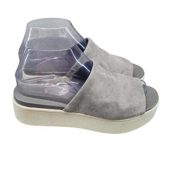 Marc Fisher Shoes Womens 7 Gray Textile Kandis Slides *Read* - Picture 5 of 12